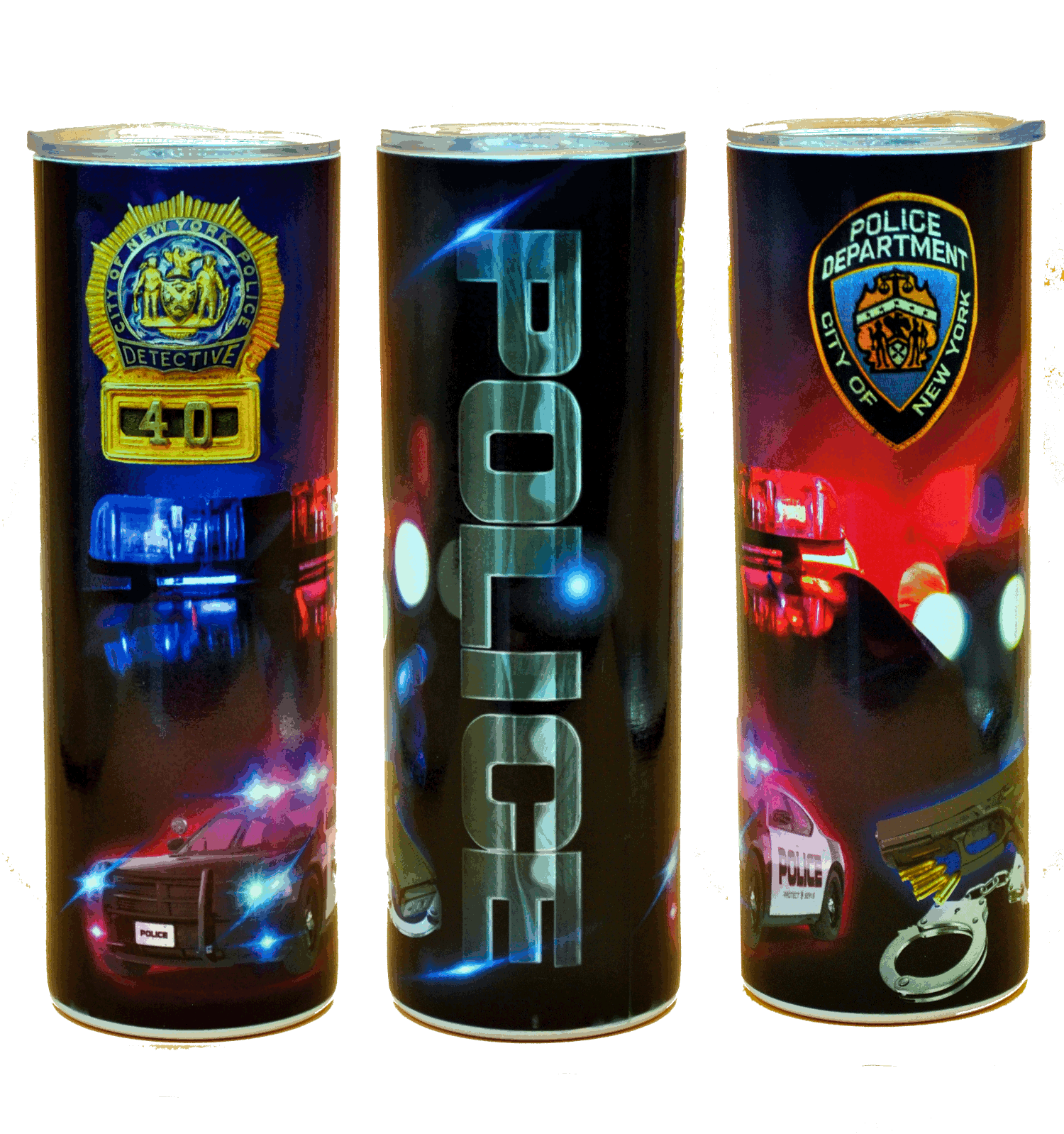 20 oz Special Design Skinny Tumblers -- Law Enforcement