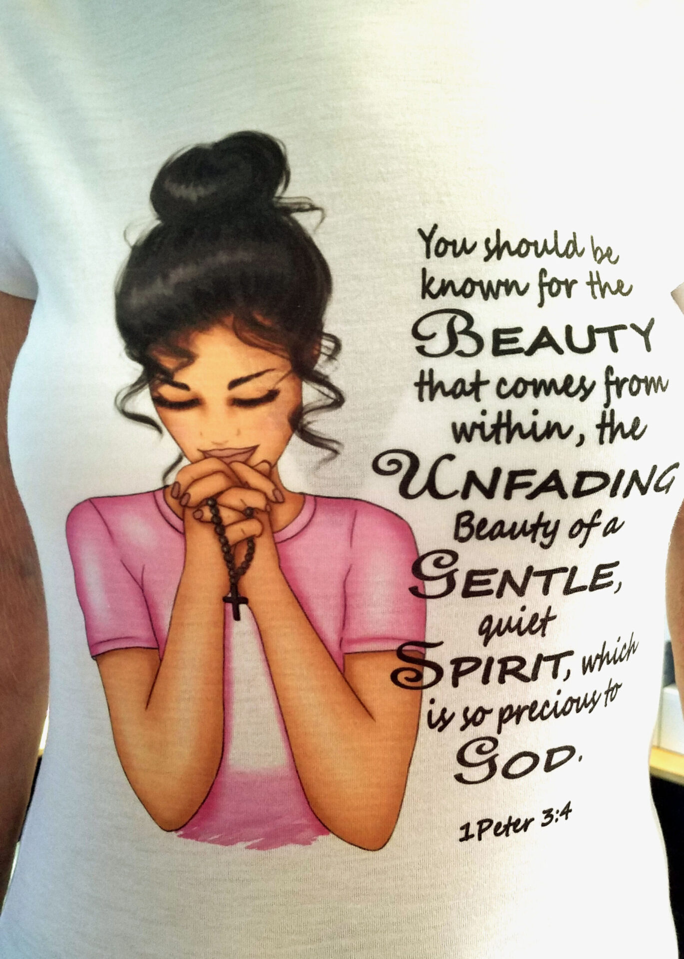 Women's Designer T-Shirt -- Praying Girl