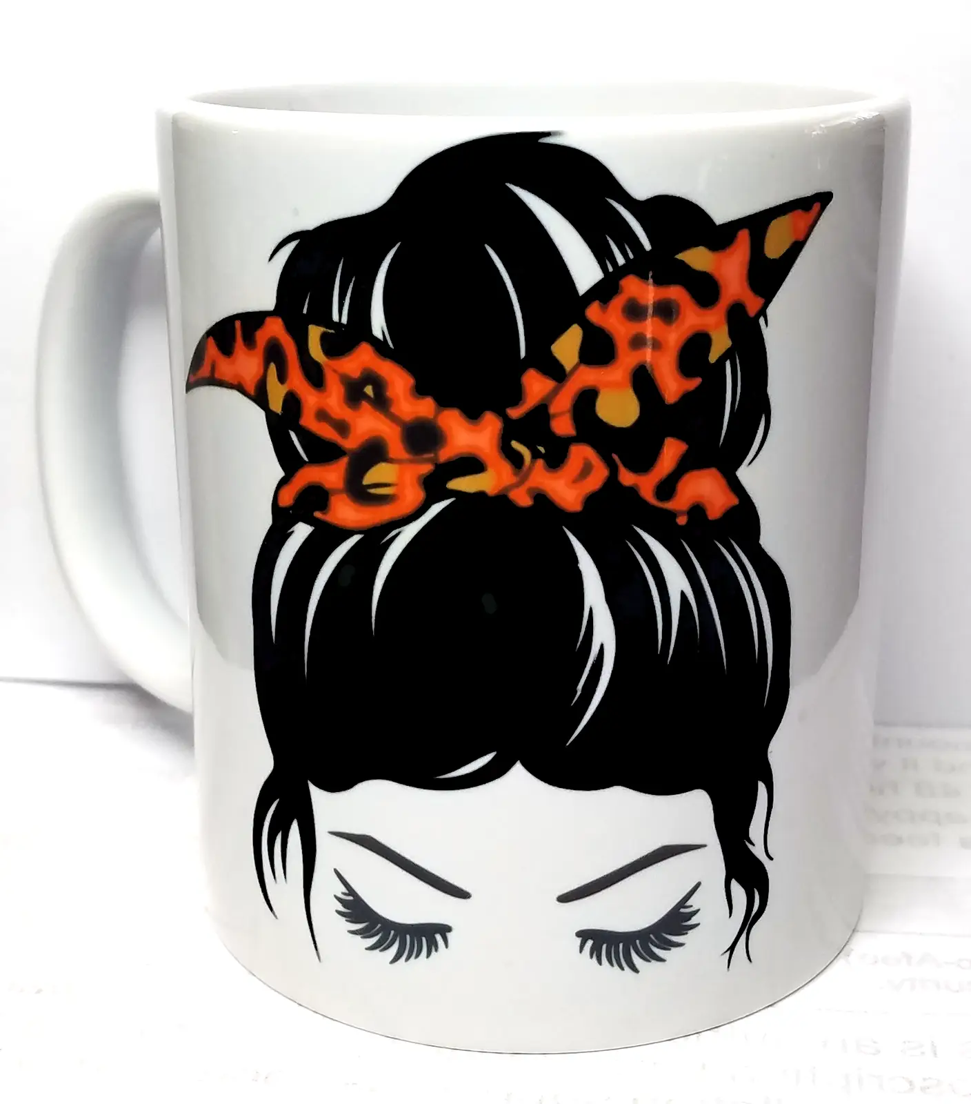 Designer Mug: Girl with Color Bun -- 11oz