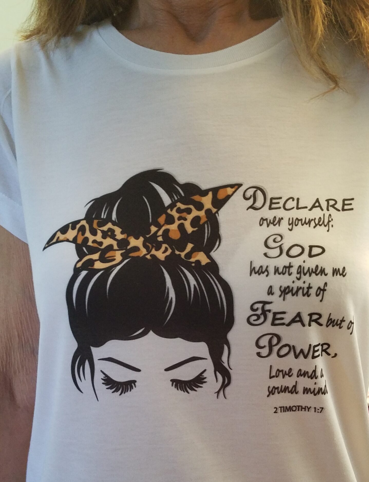 Women's Designer T-Shirt --Messy Bun