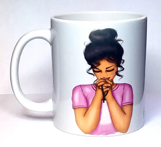 Designer Mug: Praying Girl -- 11 oz